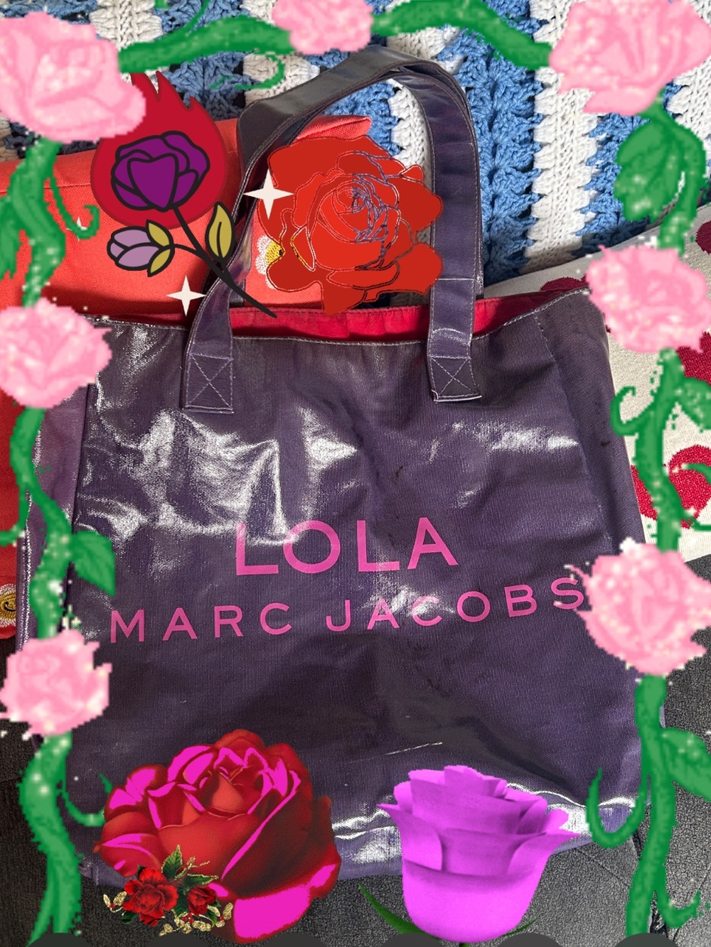 💜🩷Marc Jacobs Lola Purple Tote Bag